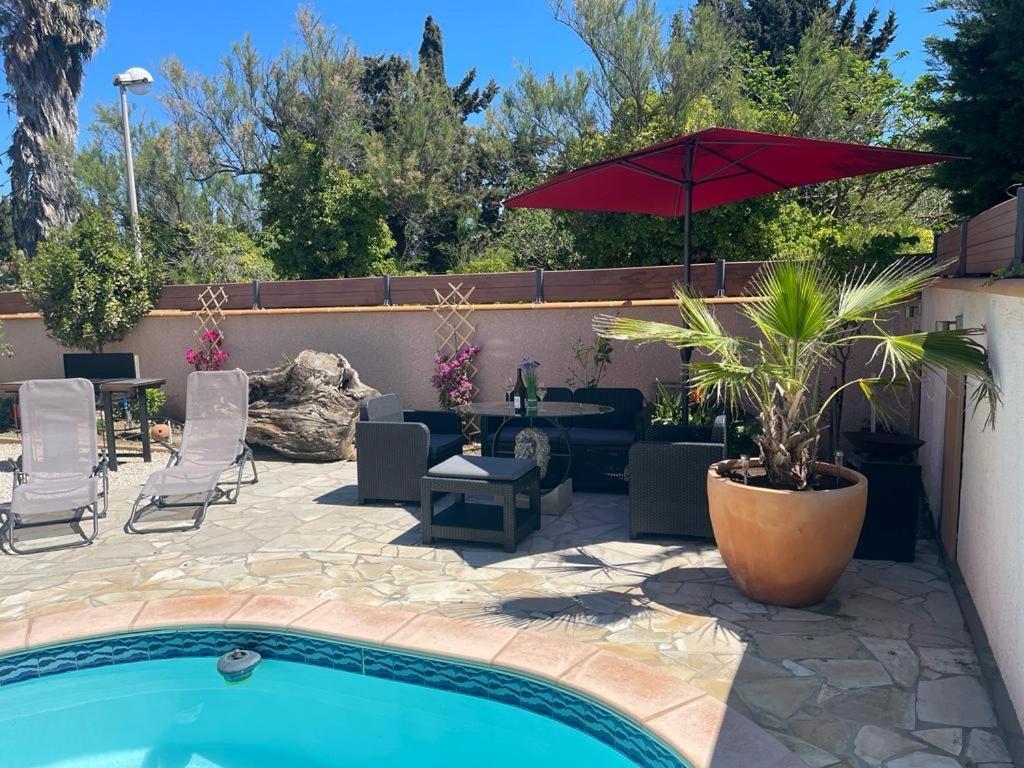 סנט-מארי-לה-מר Villa Avec Piscine A St Marie La Mer מראה חיצוני תמונה